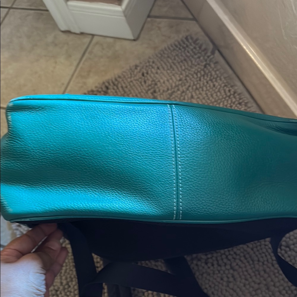 Coach Green Leather Backpack - Picture 2 of 5